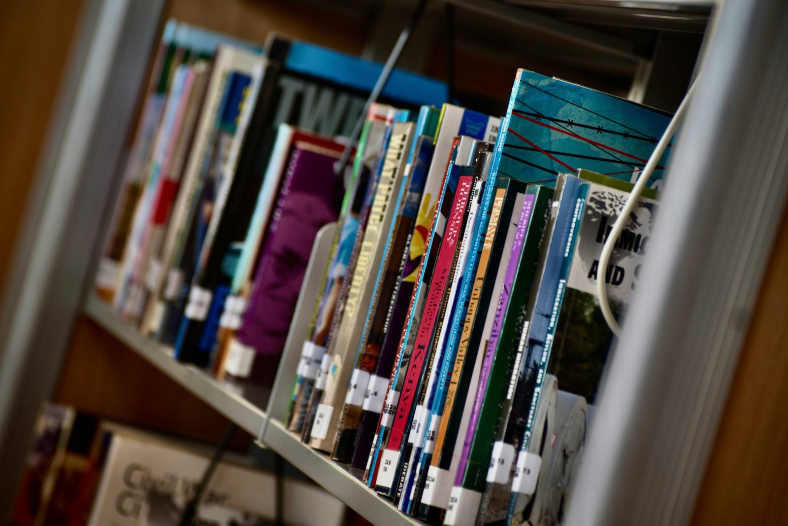 a shelf with books on it